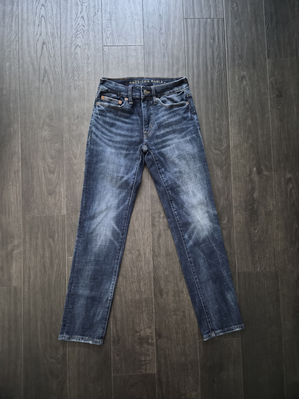 American Eagle Outfitters Dark Blue Faded Straight Boys Jeans
